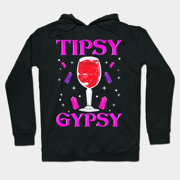 Cute Tipsy Gypsy Funny Halloween Drinking Wine Hoodie by theperfectpresents